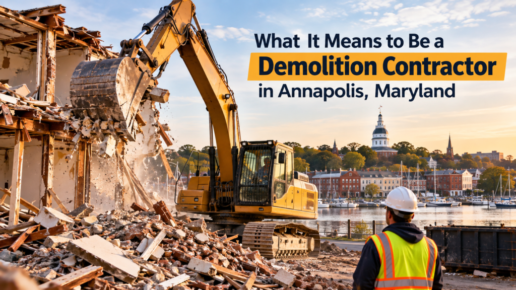 What It Means to Be a Demolition Contractor in Annapolis, Maryland